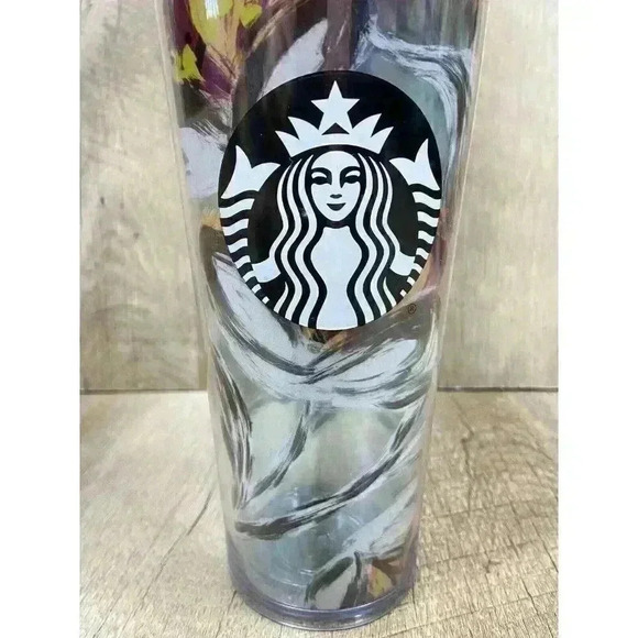 2019 Starbucks Peony Flower Floral Tumbler Venti Cold Cup 24 oz No Straw - Picture 8 of 11